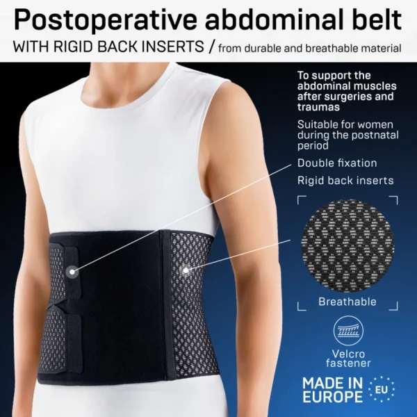 Tonus Elast medicinski pooperativni pas iz zračnega, trpežnega materiala, s plastičnimi vložki, 9901 AIR