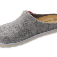 Szare-kapcie-damskie-Befado-Home--Go-z-filcowa-cholewka-i-ozdobnym-kwiatem ŽENSKI COPATI IZ FILCA Z USNJENIM VLOŽKOM BEFADO HOME & GO